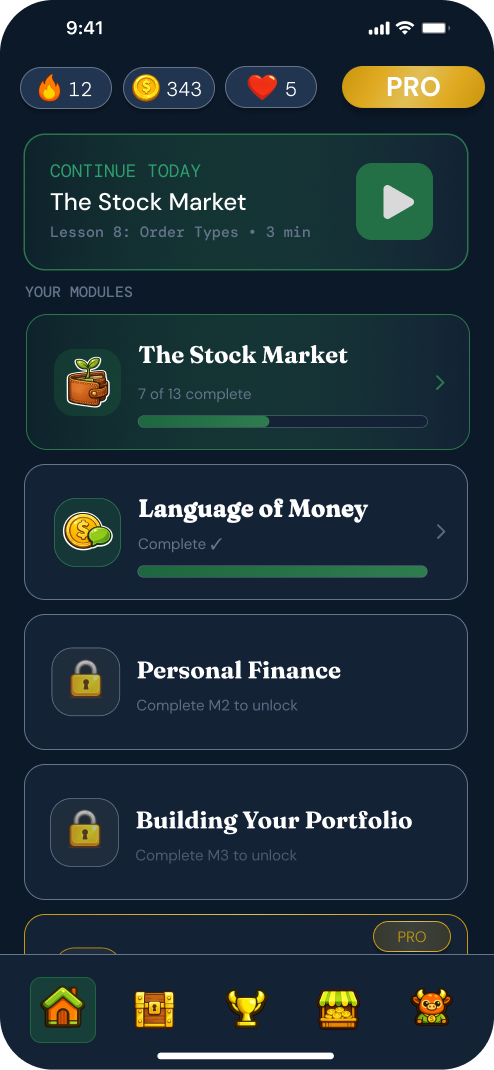 Bullingo app home screen